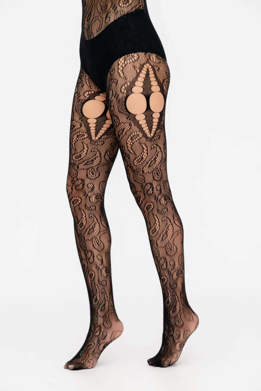 Steamy Nights Fishnet Body stocking Lingerie Dress Set With Seamless Panty