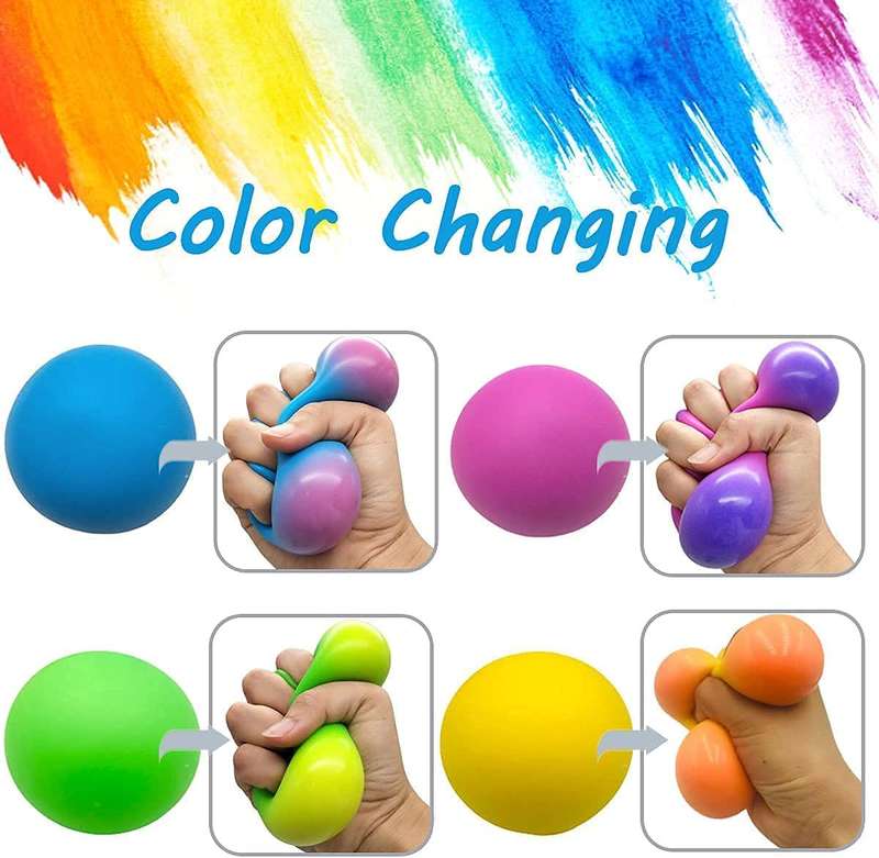 Stress Neon Balls Fidget Toy - Pack Of 4