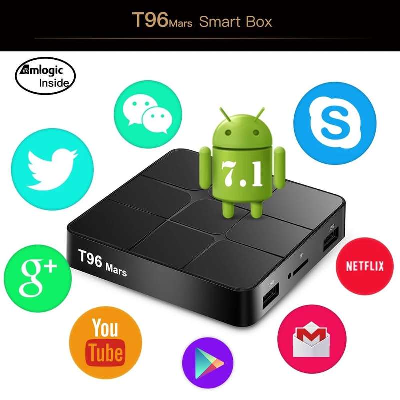 T96 Mars 4K HD Smart TV Box with Remote Controller