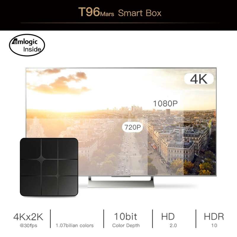 T96 Mars 4K HD Smart TV Box with Remote Controller