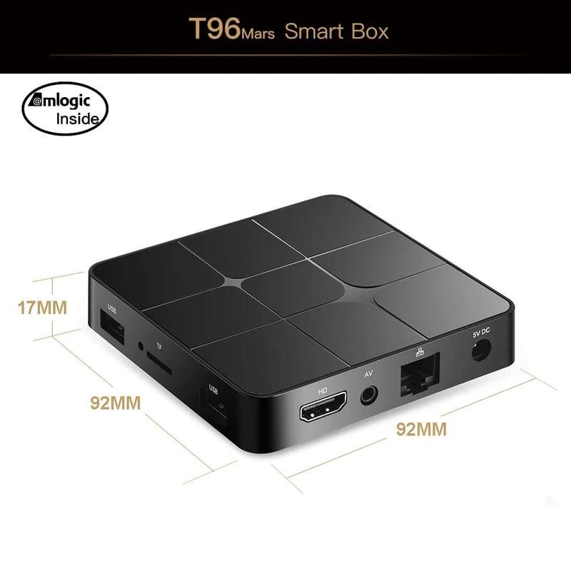T96 Mars 4K HD Smart TV Box with Remote Controller