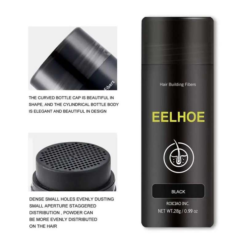 Thick Fiber Hair Building Fibers For Thinning And Fine Hair - Black