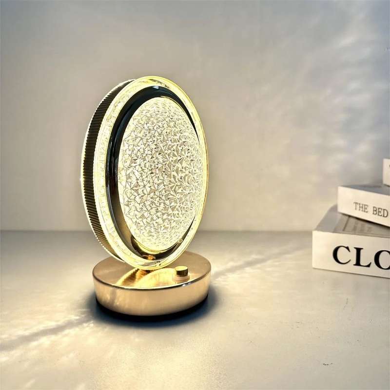 Touch Control Crystal Rechargeable Table Desk Lamp