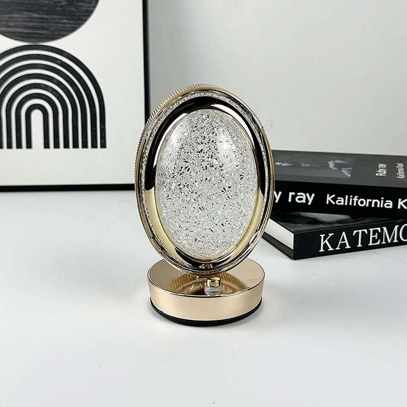 Touch Control Crystal Rechargeable Table Desk Lamp
