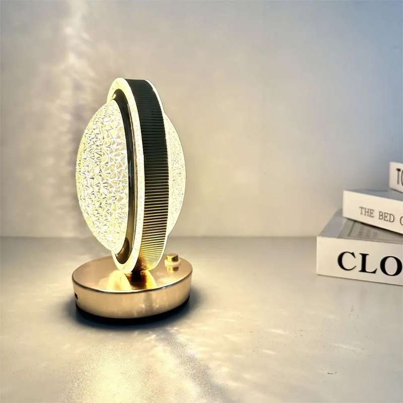 Touch Control Crystal Rechargeable Table Desk Lamp