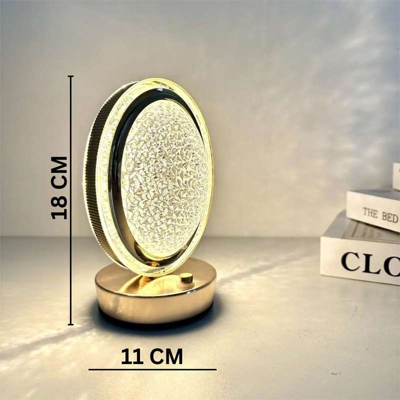 Touch Control Crystal Rechargeable Table Desk Lamp
