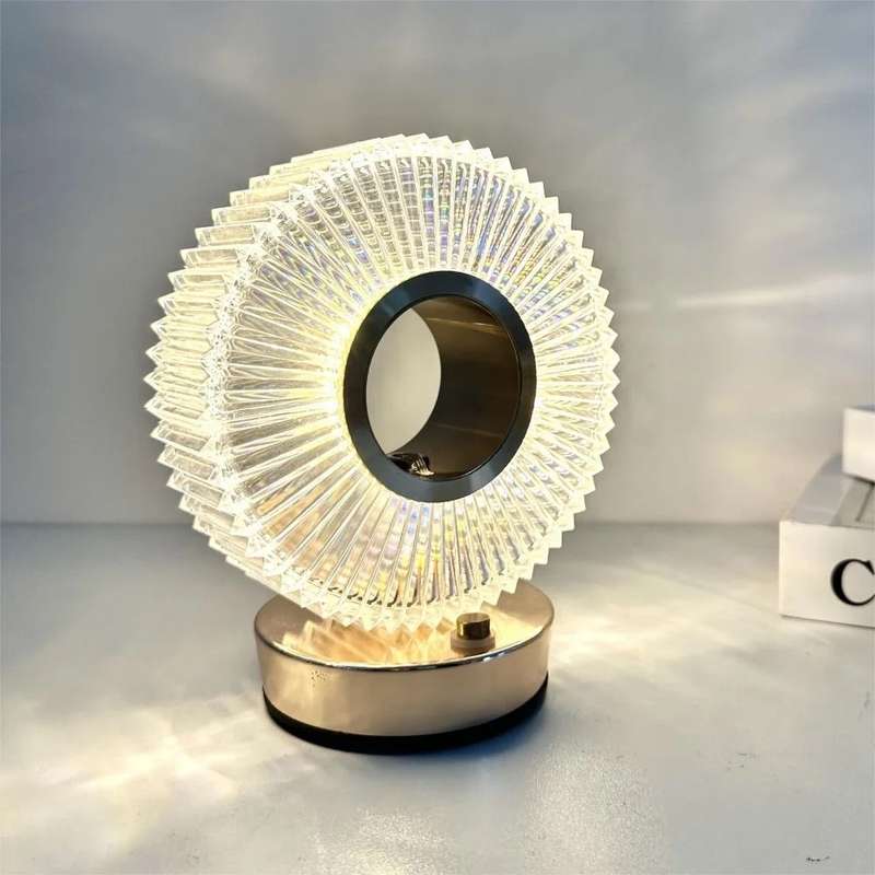 Touch Control Crystal Rechargeable Table Desk Lamp