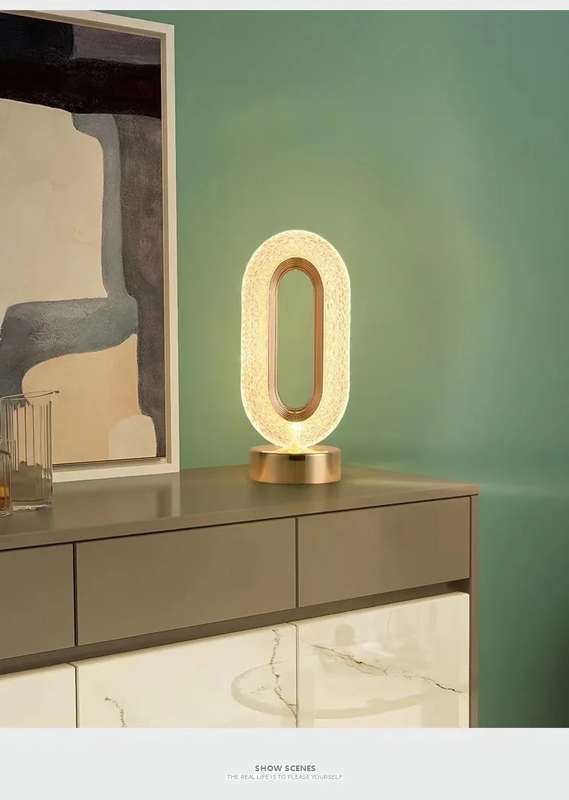 Touch Control Crystal Rechargeable Table Desk Lamp
