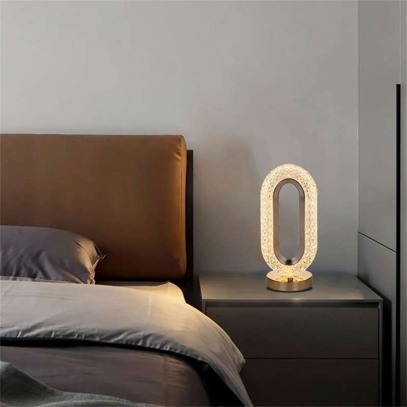 Touch Control Crystal Rechargeable Table Desk Lamp