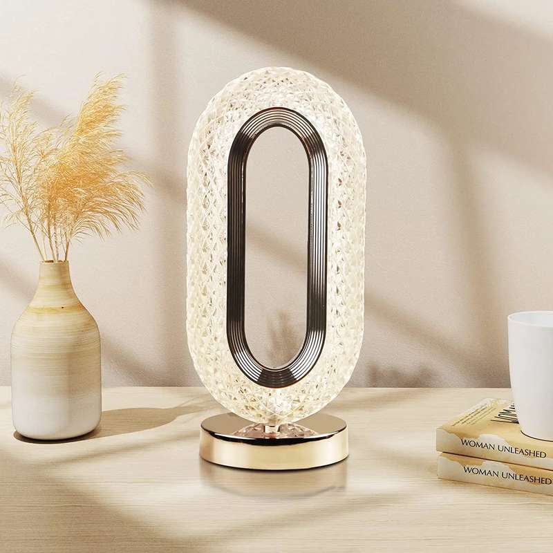 Touch Control Crystal Rechargeable Table Desk Lamp