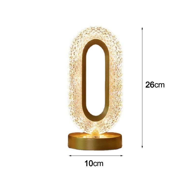 Touch Control Crystal Rechargeable Table Desk Lamp