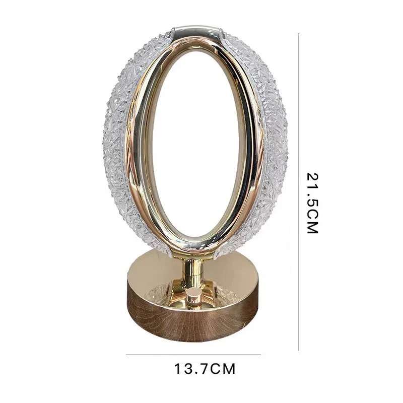Touch Control Crystal Rechargeable Table Desk Lamp