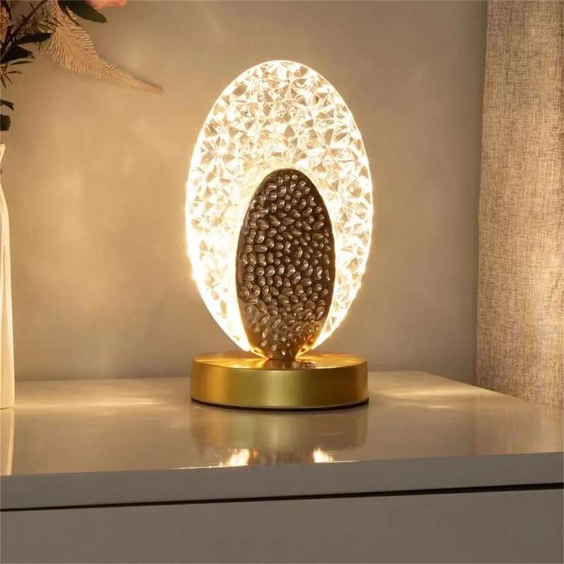 Touch Control Crystal Rechargeable Table Desk Lamp