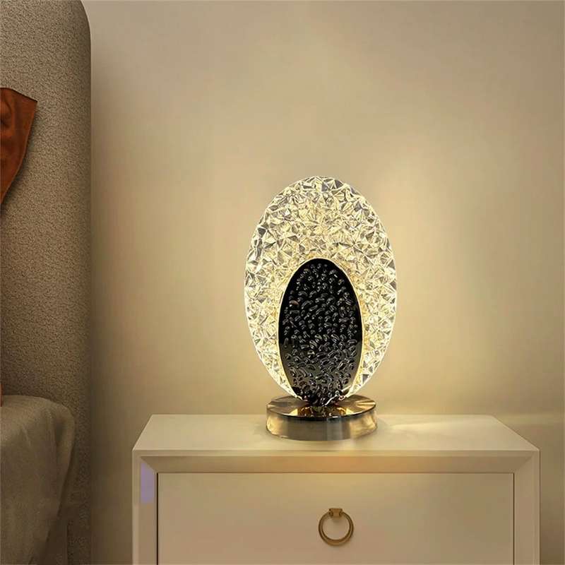 Touch Control Crystal Rechargeable Table Desk Lamp