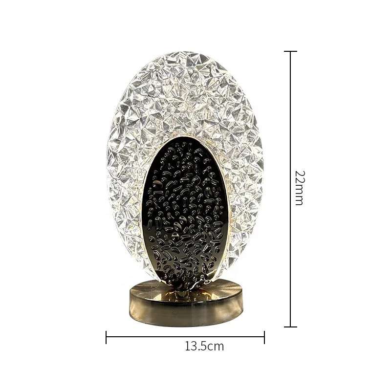 Touch Control Crystal Rechargeable Table Desk Lamp