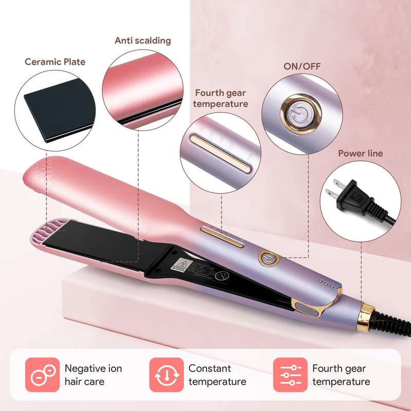 Travel 2 in 1 Hair Straightener and Curler Fast Heating