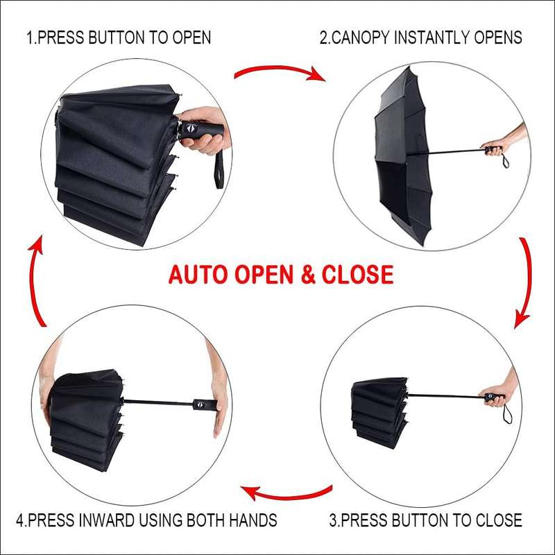 Travel Compact Automatic Close Umbrella Lime
