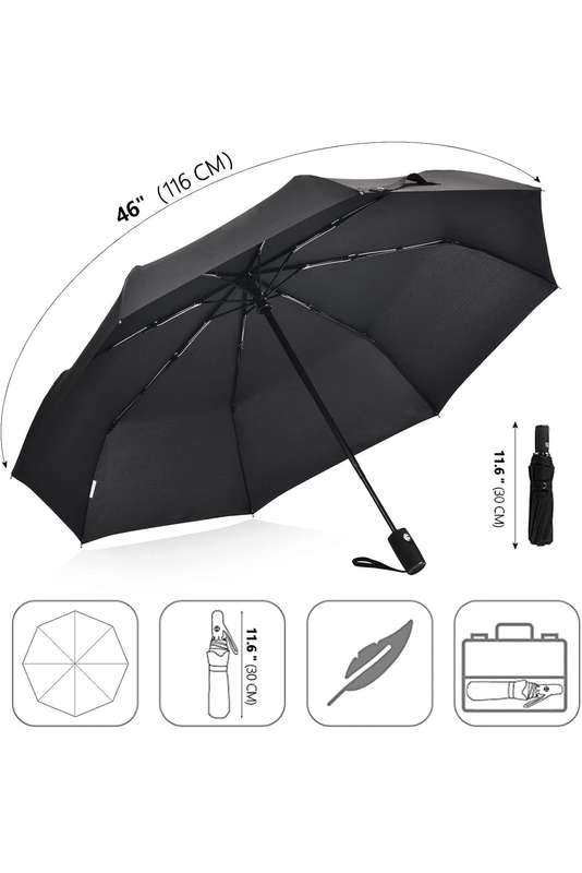 Travel Compact Automatic Close Umbrella Lime