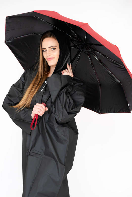 Travel Compact Automatic Close Umbrella Maroon