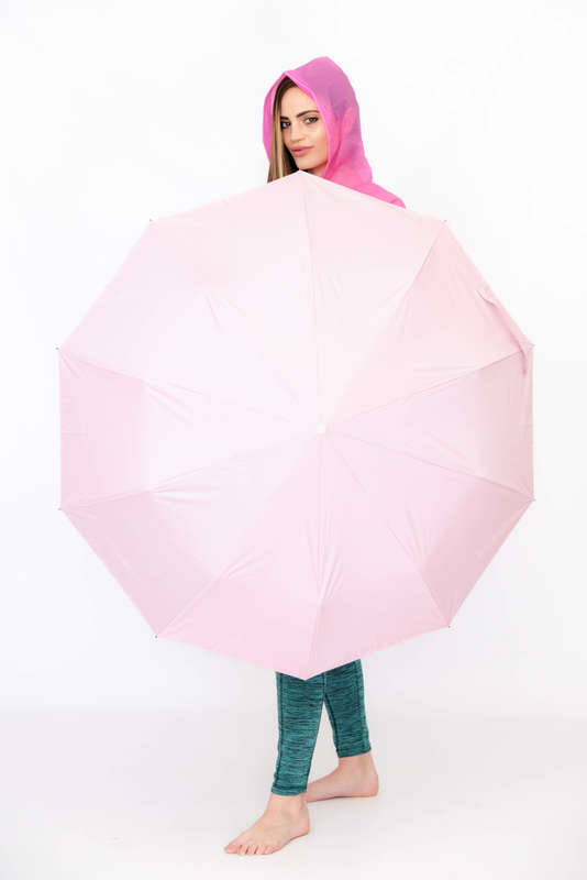 Travel Compact Automatic Close Umbrella Pink
