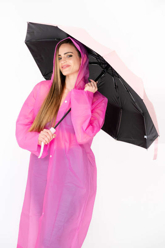 Travel Compact Automatic Close Umbrella Pink
