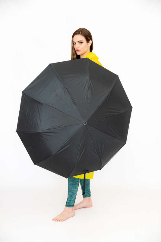 Travel Compact Automatic Close Umbrella Black