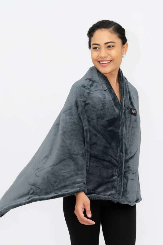 Plush USB-Powered Heated Fleece Shawl Blanket