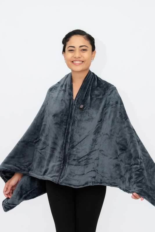 Plush USB-Powered Heated Fleece Shawl Blanket
