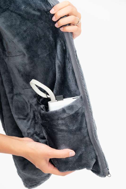 Plush USB-Powered Heated Fleece Shawl Blanket