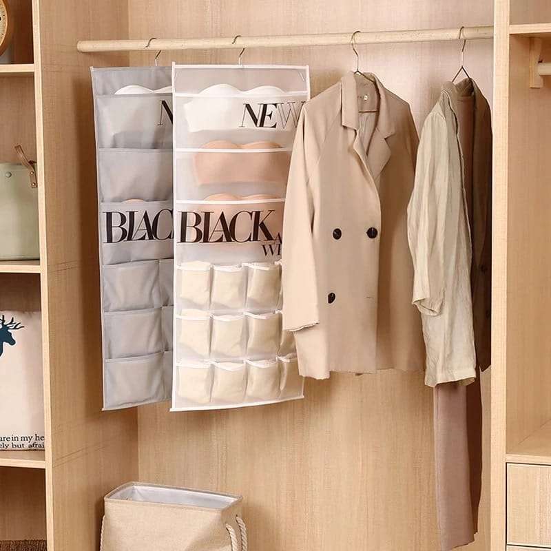 Underwear Hanging Storage Bag Organizer for Closet 15 Pocket