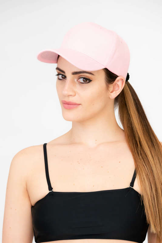 Unisex Baseball Cap Adjustable Back Strap Plain Classic 6 Panel Pink