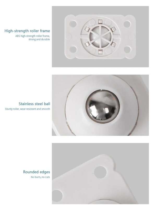 Universal Wheels Casters Self Adhesive 8 Pieces 360 Degrees 