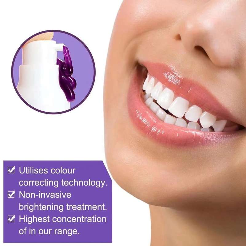V34 Purple Corrector Teeth Whitening Toothpaste Stain Remover 30ml