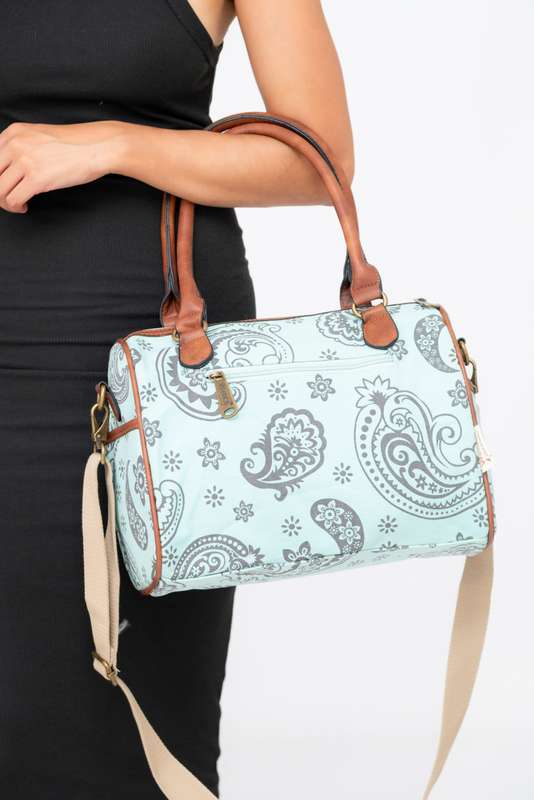 Vivace Canvas Leather Crossbody Sling Handbag