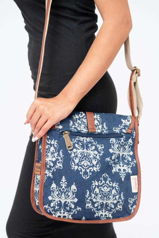 Vivace Printed Front Buckle Crossbody Shoulder Travel Sling Bag
