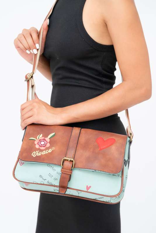 Vivace Printed Front Buckle Crossbody Shoulder Travel Sling Bag