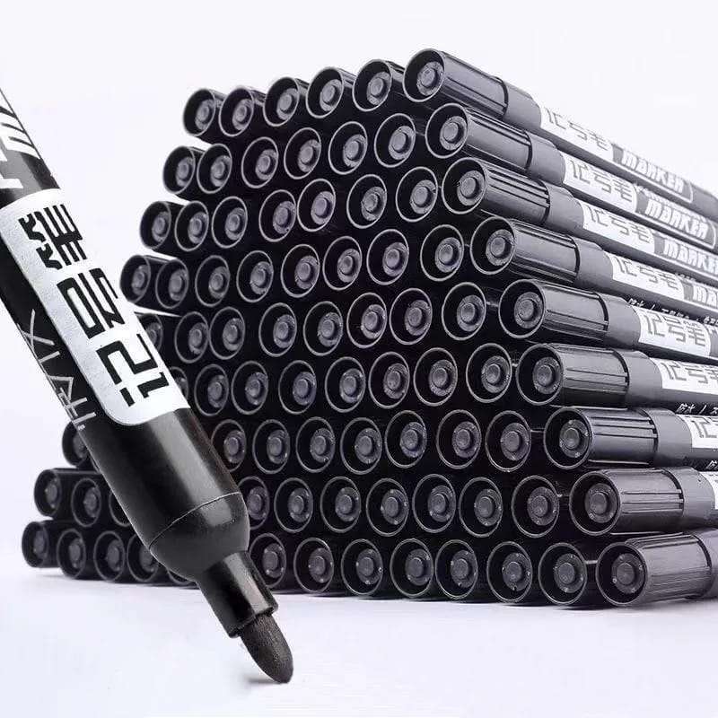Box of 10 Whiteboard Markers Double Sided Black