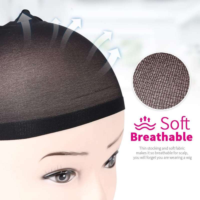 Wig Caps Black 20 Pieces