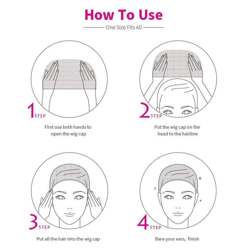 Wig Caps Black 20 Pieces