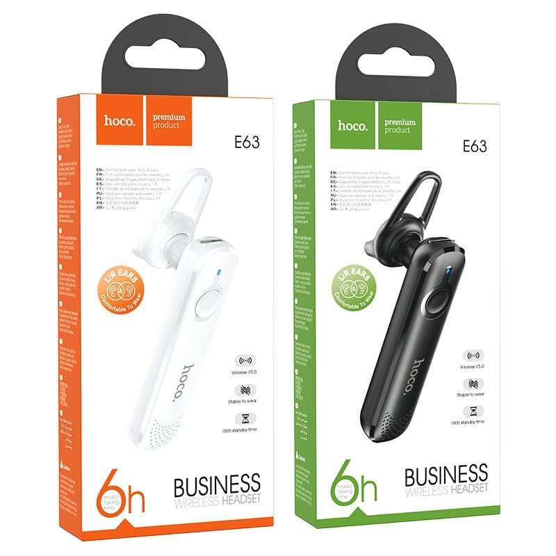 Wireless Business Wireless headset E63 Diamond With Mic White
