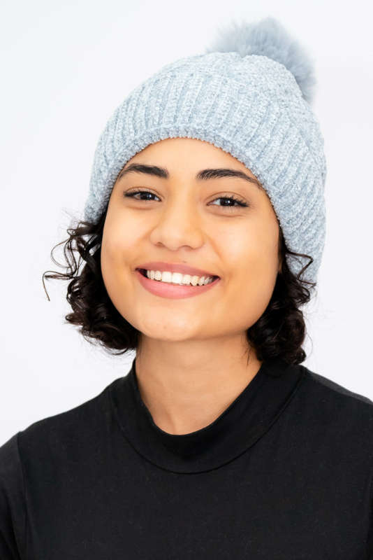 Women's Pom Pom Beanie Fleece Lined Winter Hat