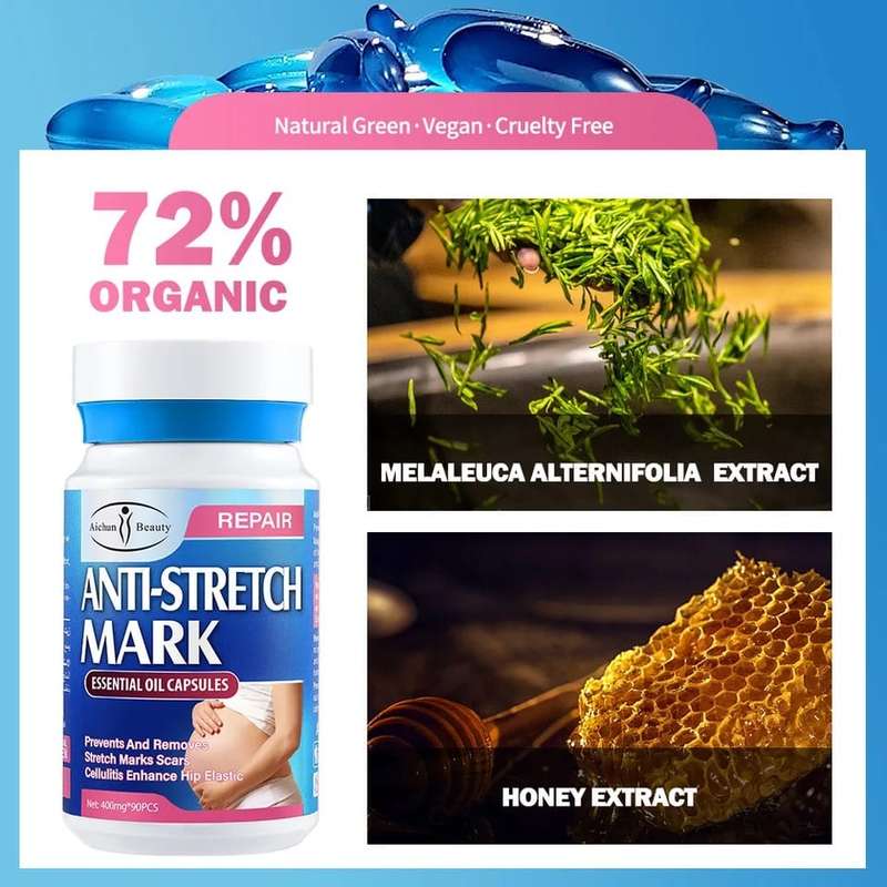 Anti Stretch Mark Essential Oil Capsules Box Of 90