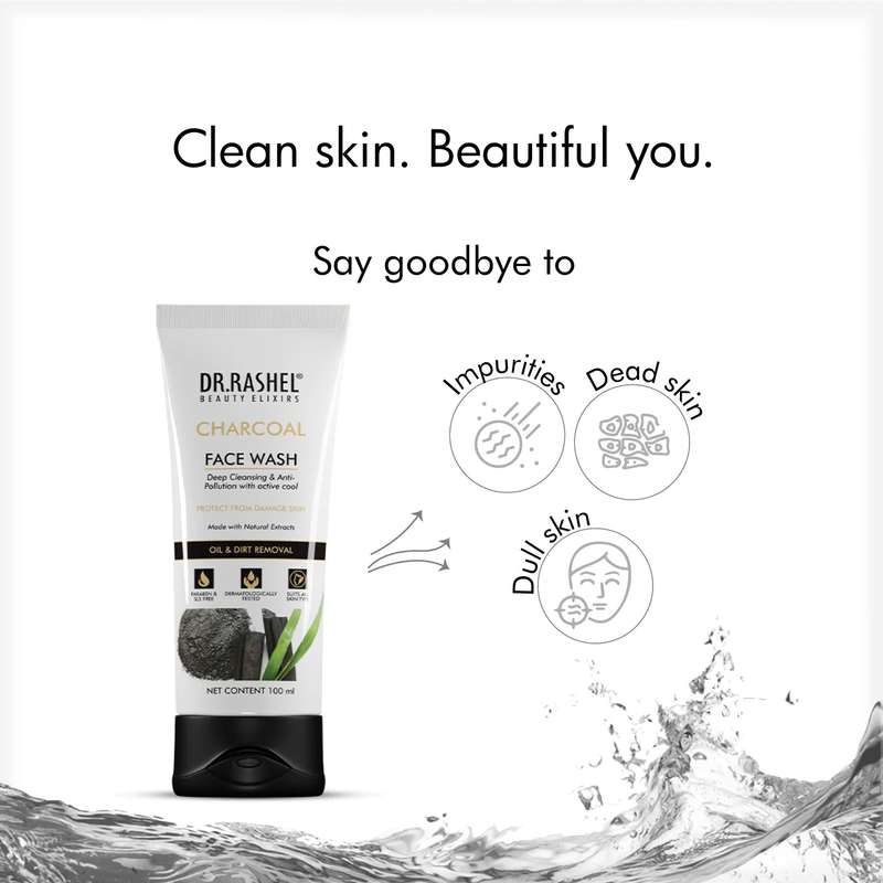 Dr Rashel Black Charcoal Purifying Face Wash 100g