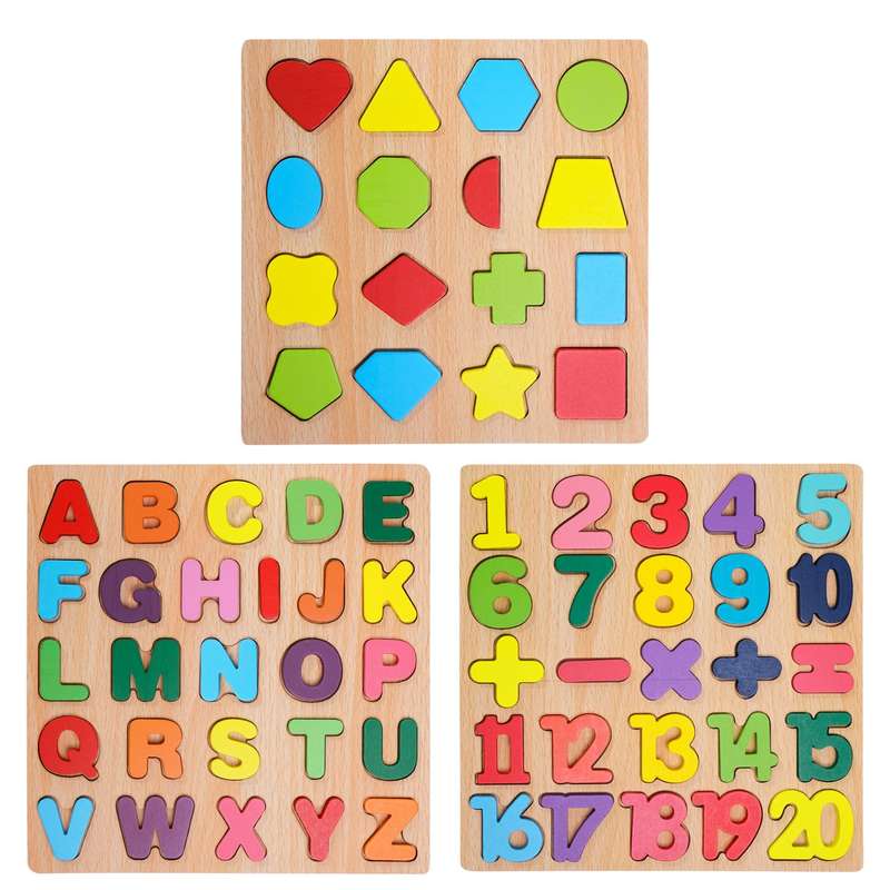 Kids Wooden Puzzles - 20 x 20cm (2 Assorted PUZZLES)