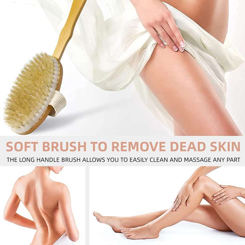 Shower Brush for Body Cellulite and Lymphatic, Exfoliating Body Scrub