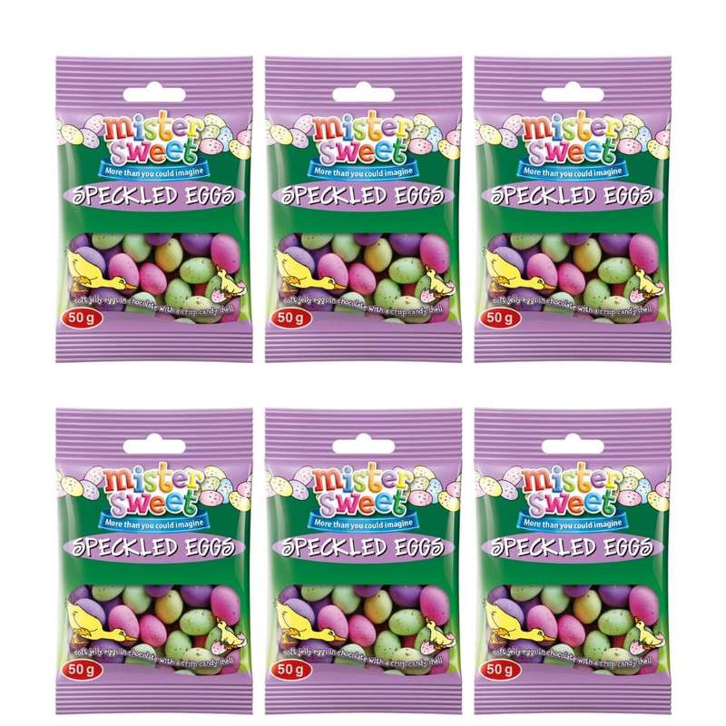 Mister Sweet Speckled Candy Eggs 50g - Pack Of 6