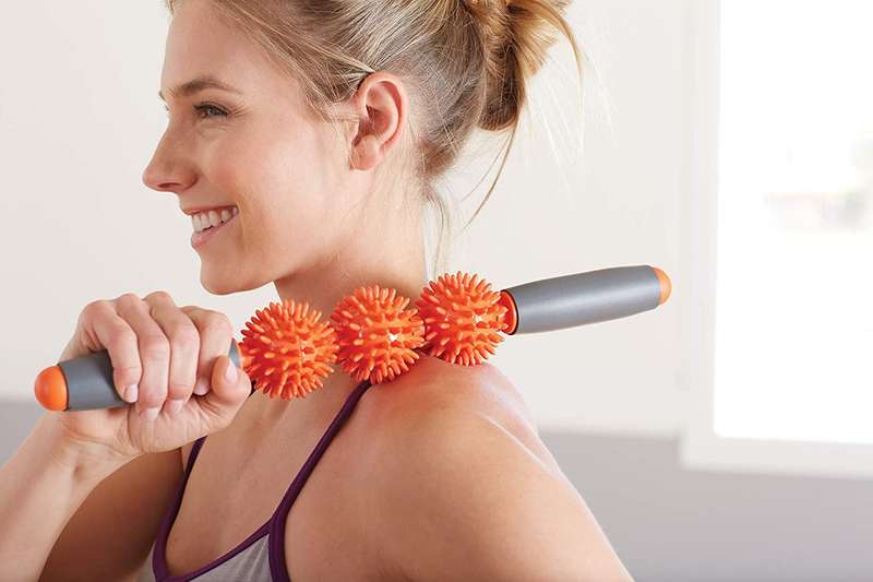 Pressure Point Muscle Roller Yoga Massage Stick (Colors may vary)