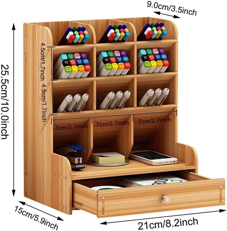 Wooden Desktop Multifunctional Storage Organizer