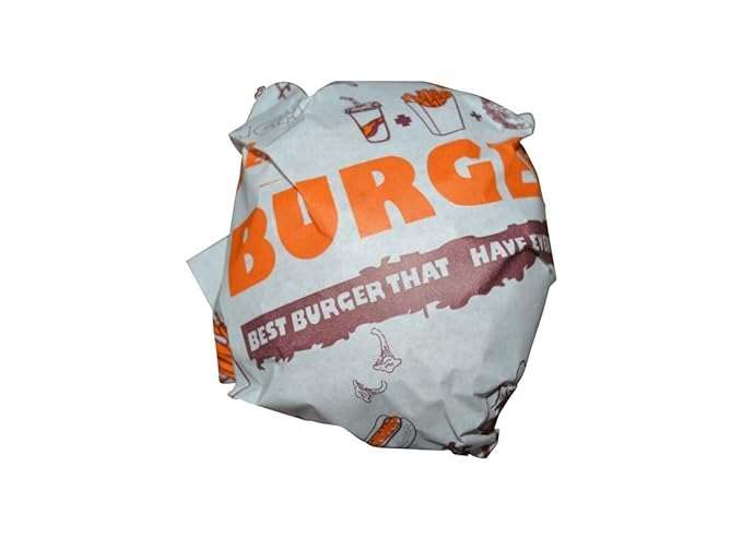 100 Sheet Senza Printed Grease Proof Universal Burger Wax Parchment Paper