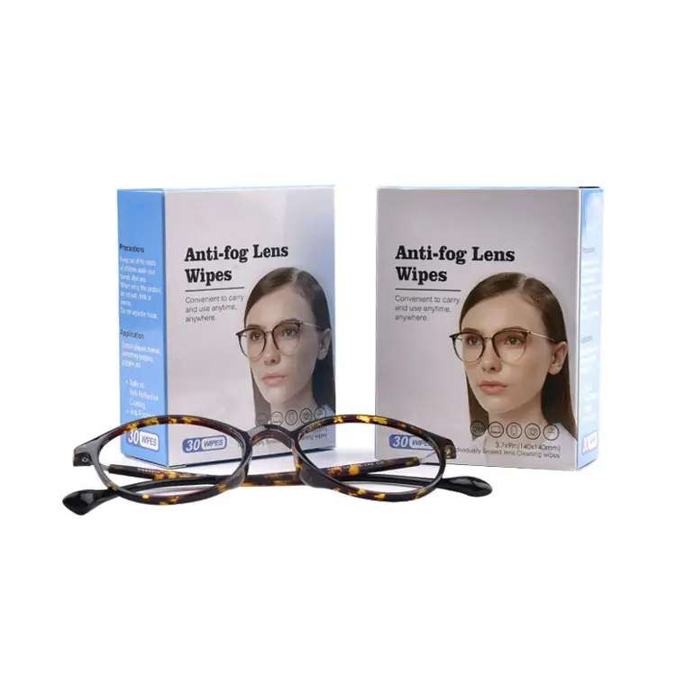 Anti Fog Cleaning Wet Wipes For Lens Box Of 30